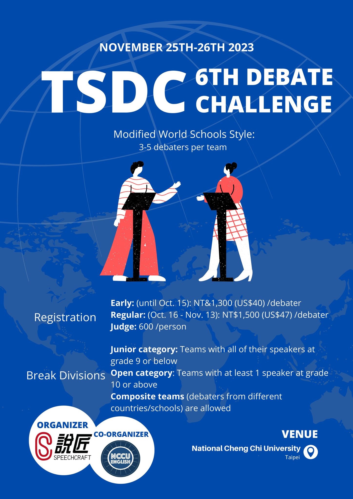 TSDC 6th Debate Challengs: 11/25-26 @ NCCU
